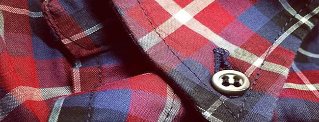 red and blue check shirt fabric