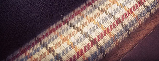 copper coloured stripe fabric