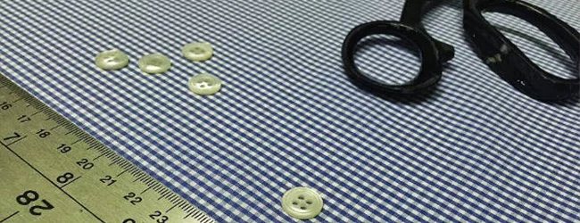 poplin fabric and buttons