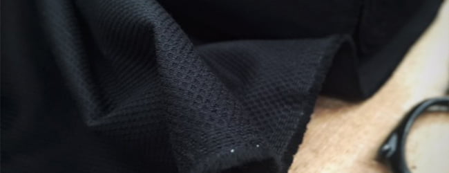 black pique cotton fabric