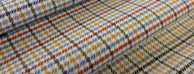 kendal rust check cotton fabric