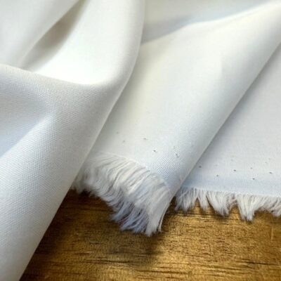 Empire plain white heavy poplin