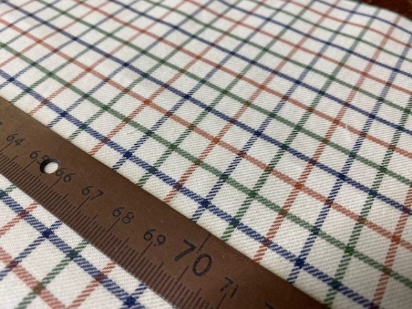 Fife 30 green check fabric