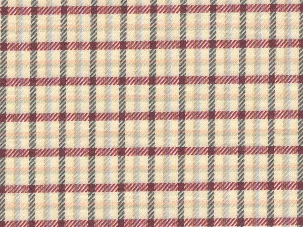 Fife 50 burgundy brushed cotton check fabric
