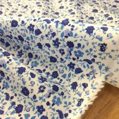Hampton 307 blue printed fabric