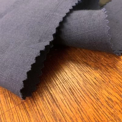 Linen Plain Navy Fabric