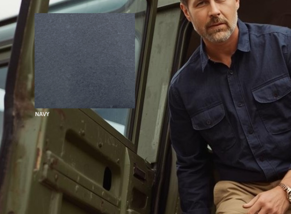 Bronte navy moleskin fabric