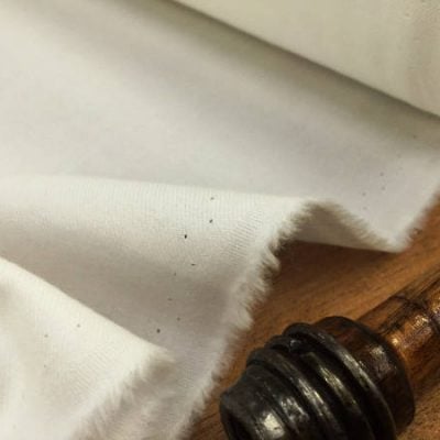Sterling plain cream brushed cotton fabric