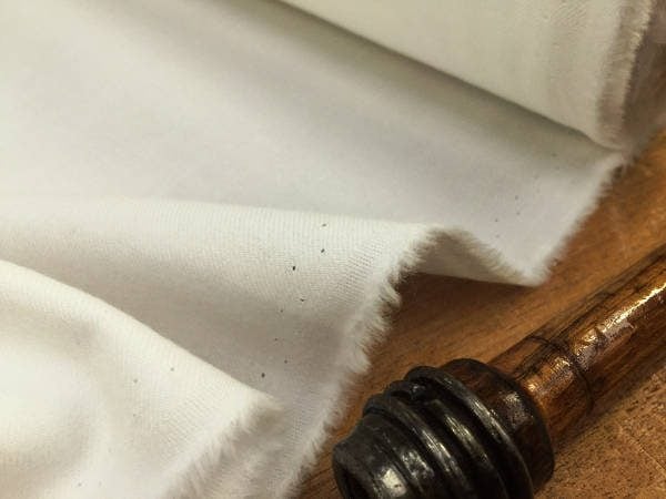 Sterling plain cream brushed cotton fabric