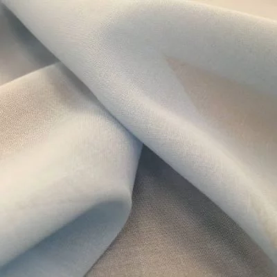 Voile cornflower blue solid fabric