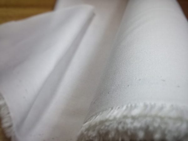 Jubilee plain white stretch solid fabric