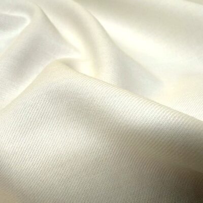Fife plain cream brushed cotton fabric