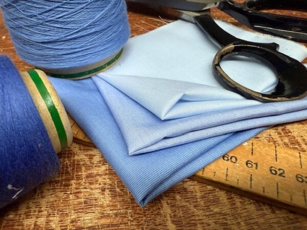 King EE french blue solid fabric