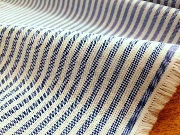 Oxford Bengal Navy Striped Fabric