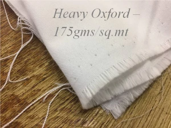 Castle plain white heavy organic oxford fabric