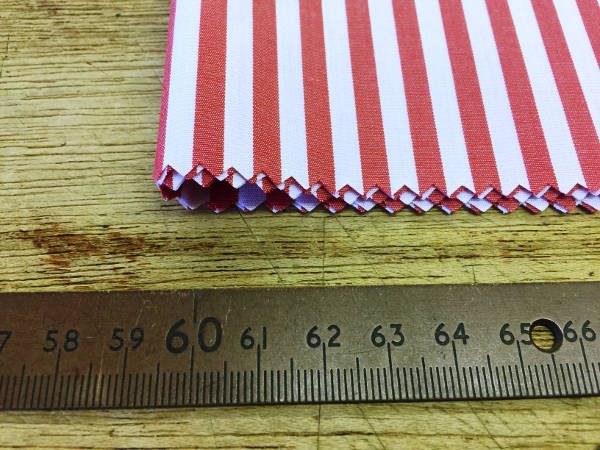 King AP red Striped Fabric