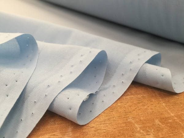 Voile sky blue solid fabric
