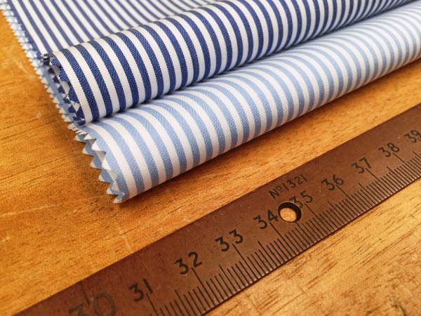 Windsor 2/140’s GF Navy Striped Fabric