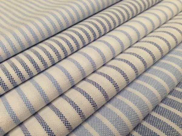 Oxford Ivy Navy Striped Fabric