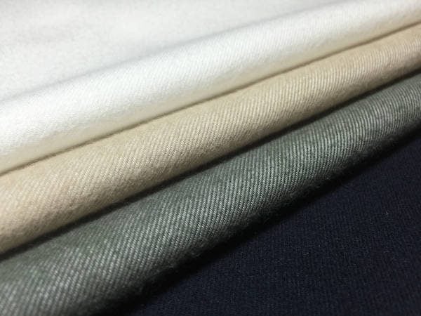 Sterling plain cream brushed cotton fabric