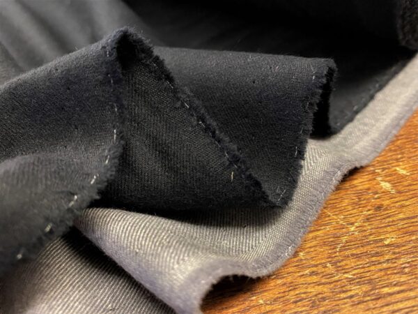 Sterling plain black brushed cotton fabric