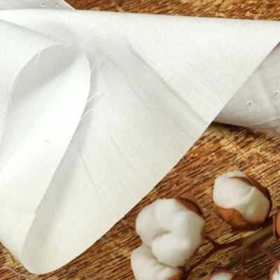 Earth 10 organic white poplin