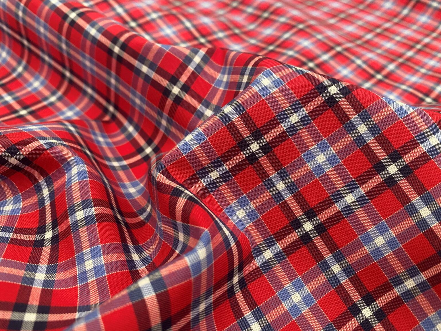 Hampton 162 red check fabric Buy Online Acorn Fabrics UK