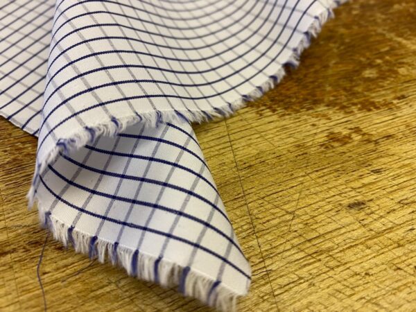 Windermere 2/120’s CR navy check fabric