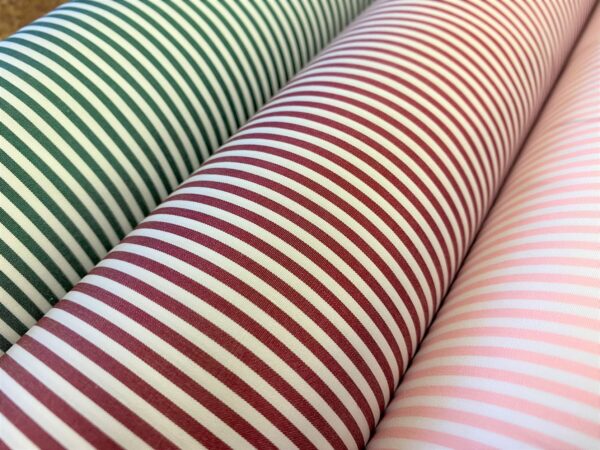 Windermere 2/120’s HC green Striped Fabric