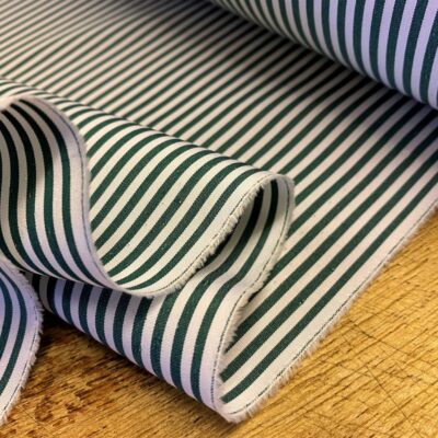 Windsor 2/140’s HC green Striped Fabric