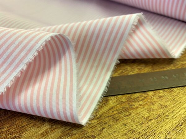 Windermere 2/120’s HC pink Striped Fabric