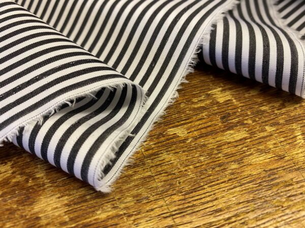 Windermere 2/120’s HC black Striped Fabric