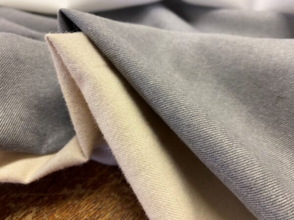 Sterling plain camel brushed cotton fabric