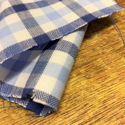 Fife 95 Blue Brushed Cotton Check Fabric
