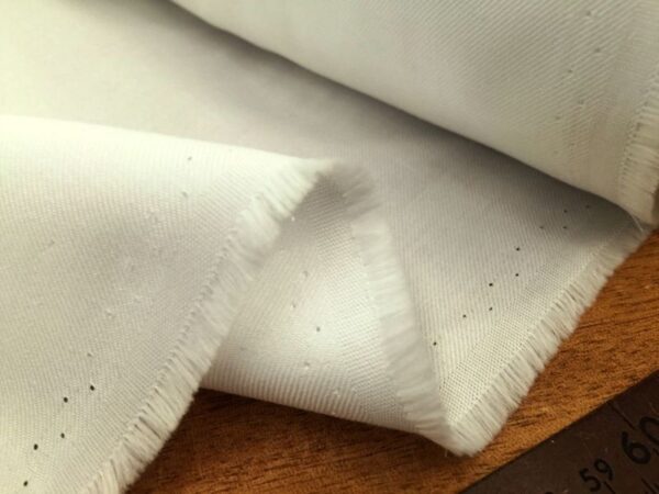 Fife plain cream brushed cotton fabric