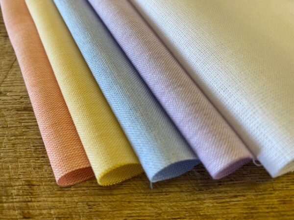 Chambray orange panama fabric