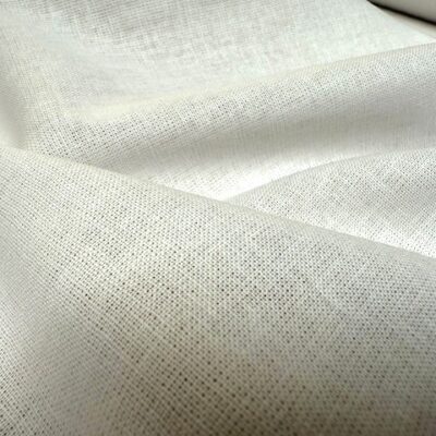 Chambray white panama fabric