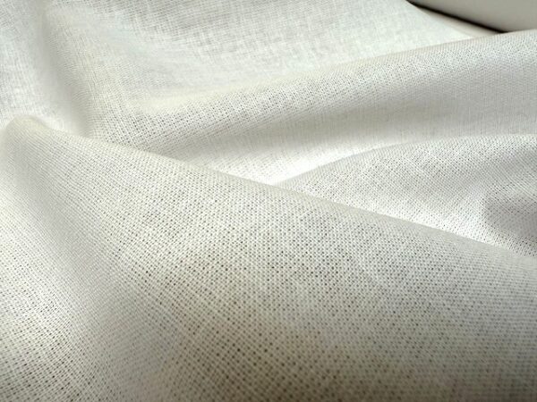 Chambray white panama fabric