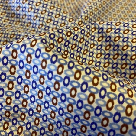 Hampton 413 blue printed fabric