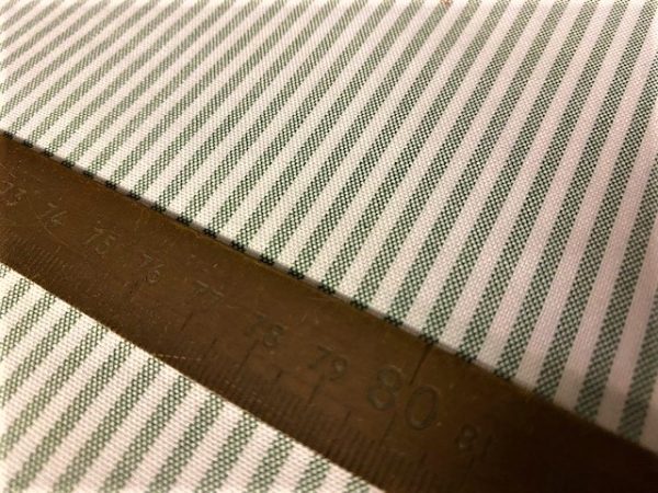 Oxford Bengal Green Striped Fabric