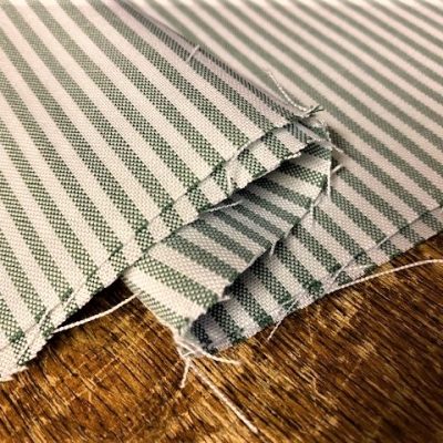 Oxford Bengal Green Striped Fabric