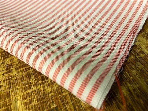 Oxford Bengal Red Striped Fabric