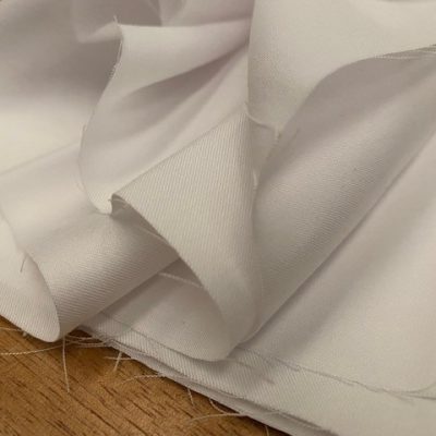 Kent twill white easy care fabric