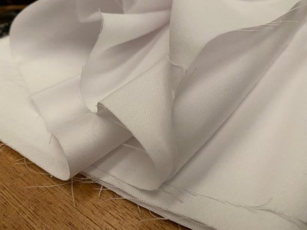 Kent twill white easy care fabric