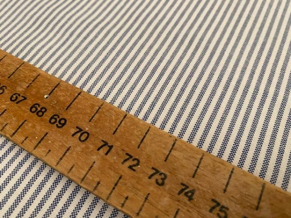 Oxford Yale Navy Striped Fabric