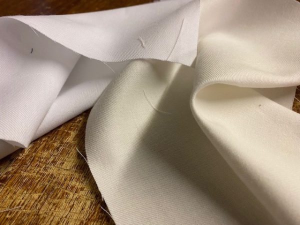 Rydal plain white brushed cotton fabric