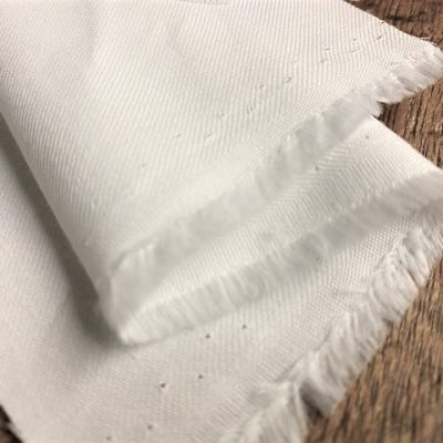 Rydal plain white brushed cotton fabric
