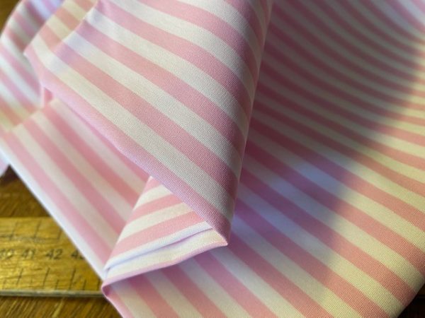 King AP Pink Striped Fabric