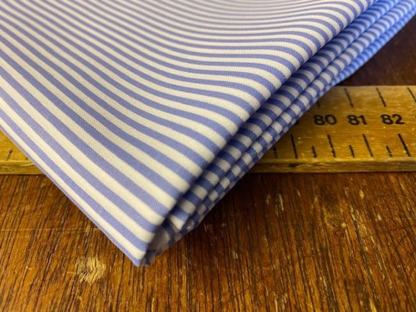 King HD Blue Striped Fabric