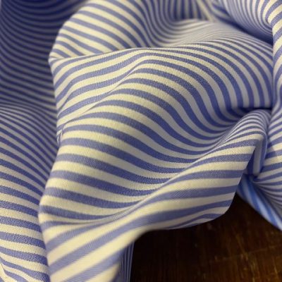 King HD Blue Striped Fabric